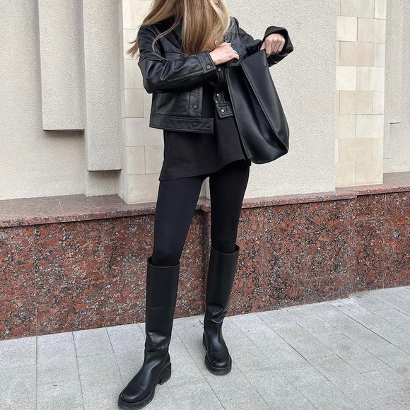 Zara genuine leather jacket moto style - Picture 7 of 14